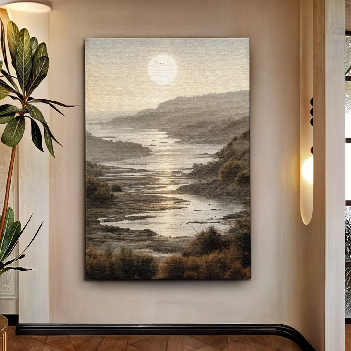 Misty Shores Coastal Impasto Wall Art