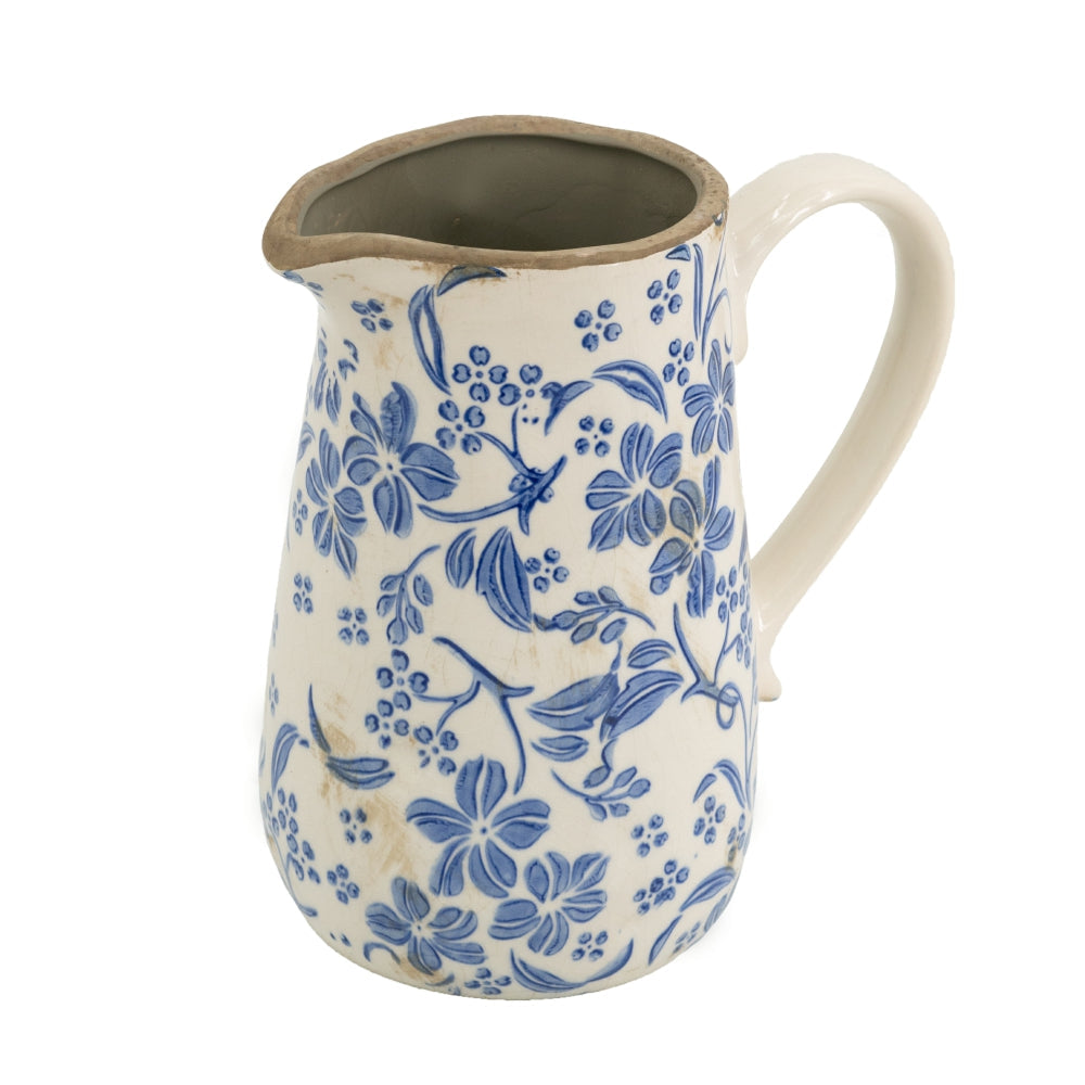 Ceramic Pitcher Vase with Handle - Vintage Design