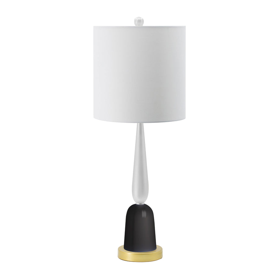 Teardrop Silhouette Table Lamp with Black and Gold Base - Black/Gold