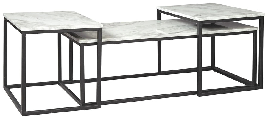 Donnesta - Occasional Table Set (Set of 3) - Gray / Black