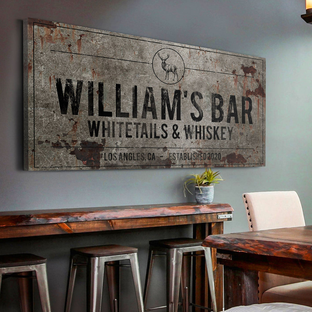 Whitetails and Whiskey Sign