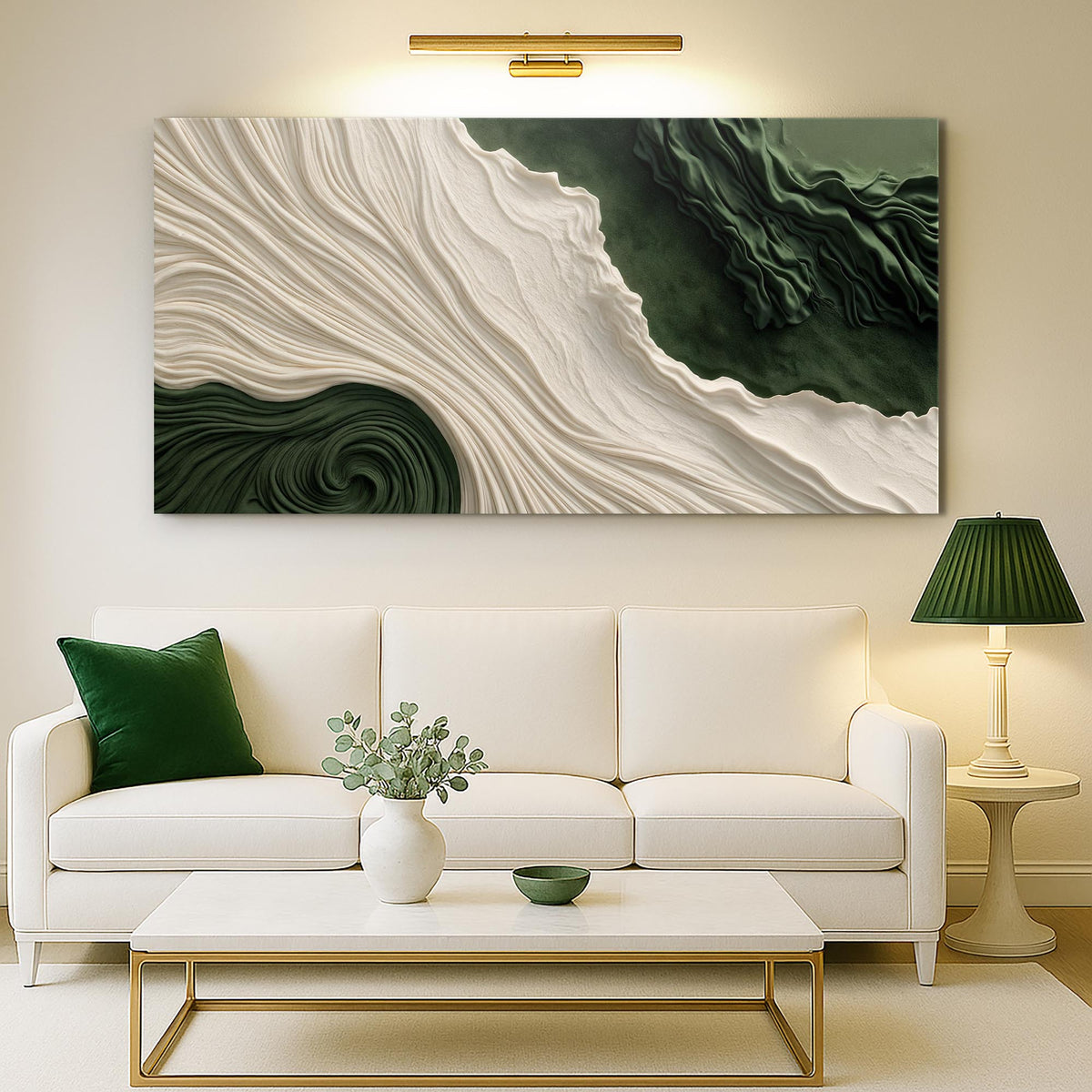 Green Rivers Abstract Wall Art XI