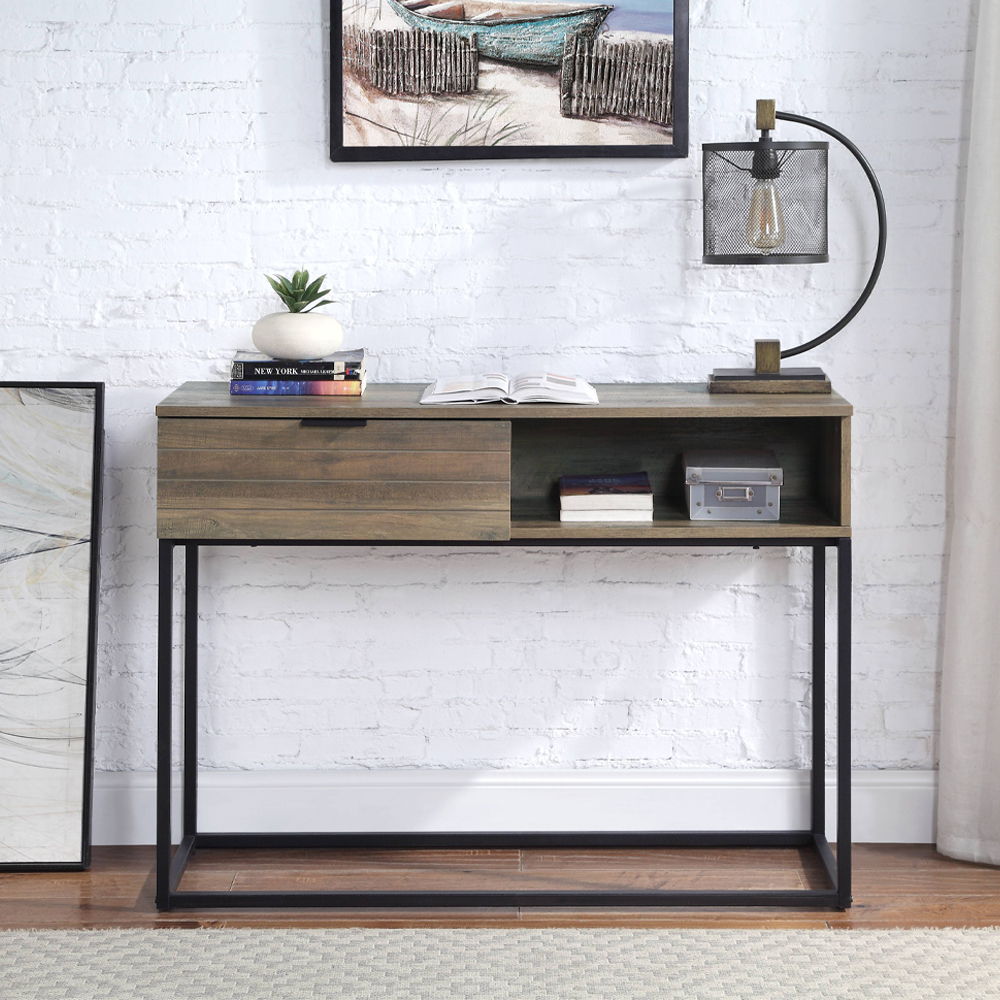 Galeno - Writing Desk - Rustic Oak & Black