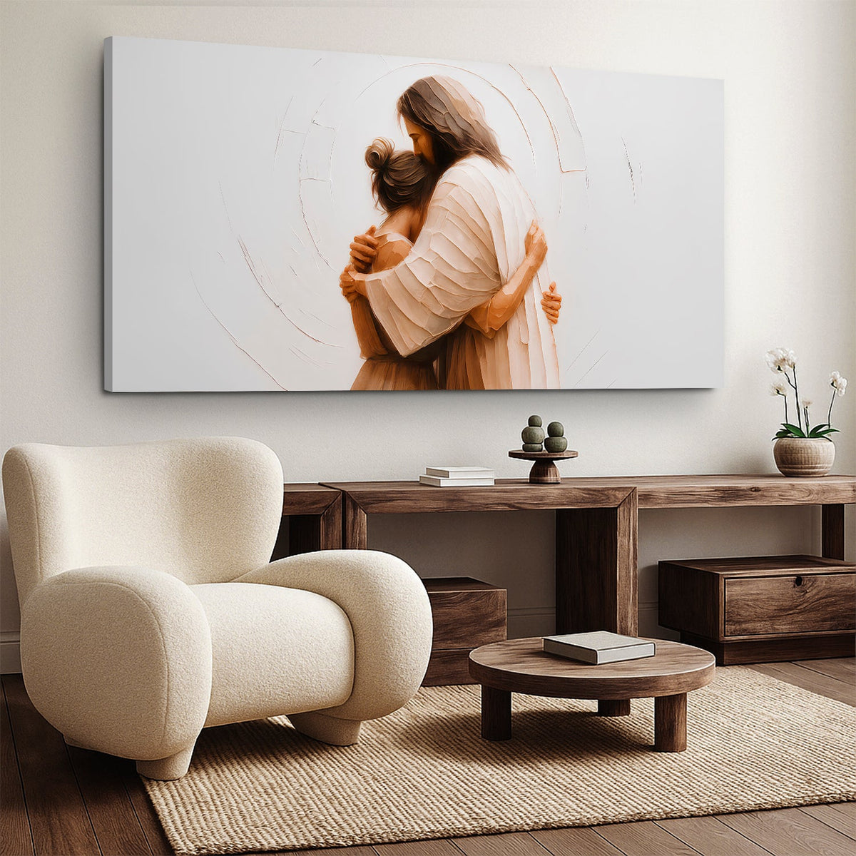 Divine Embrace of Grace Faith Wall Art II