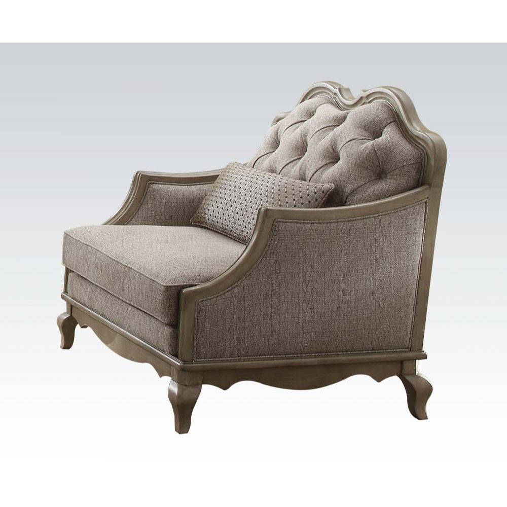 Chelmsford - Chair With Pillow - Beige Fabric & Antique Taupe