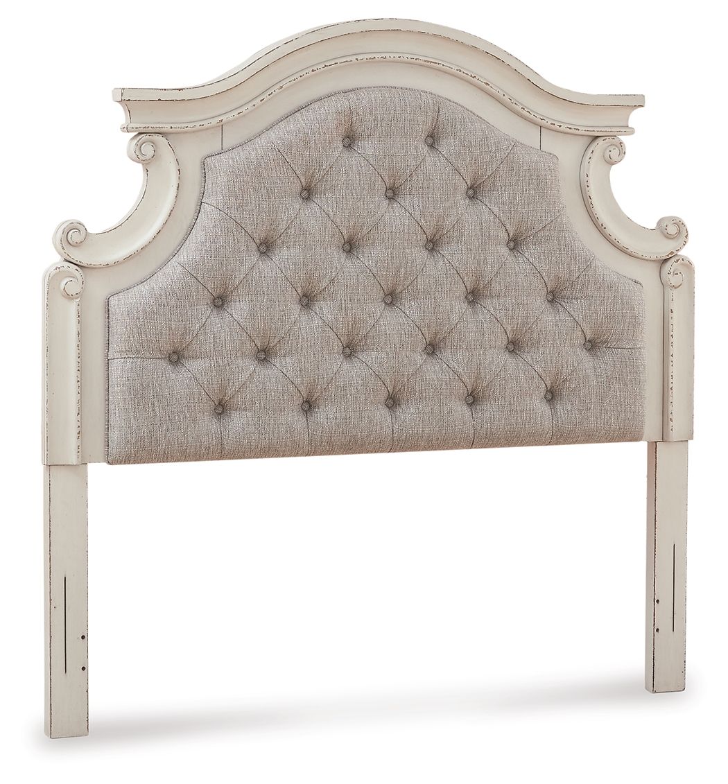 Realyn - Full UPH Panel Headboard - Chipped White