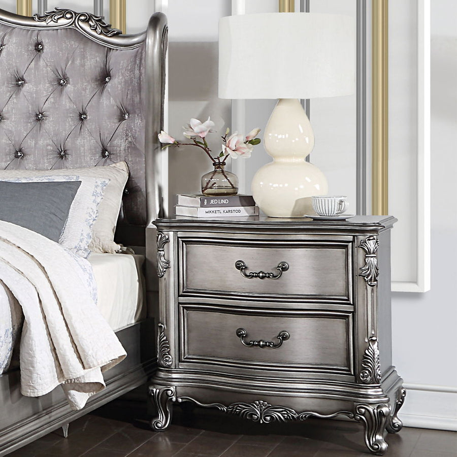Ariadne - Nightstand - Antique Platinum