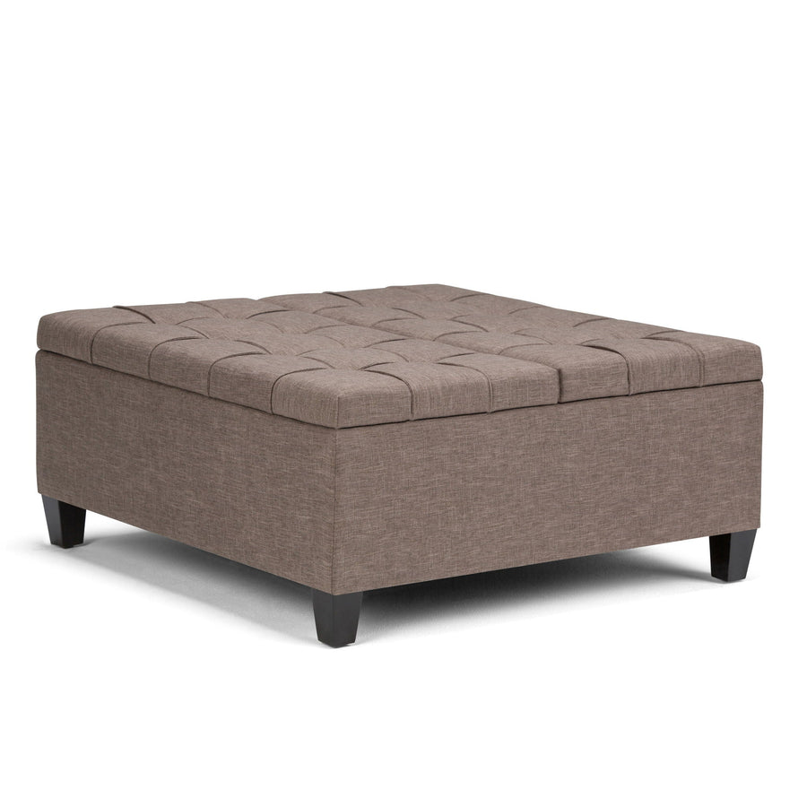 Harrison Storage Ottoman with Lift-Top and Tufted Finish - Multiple Colors