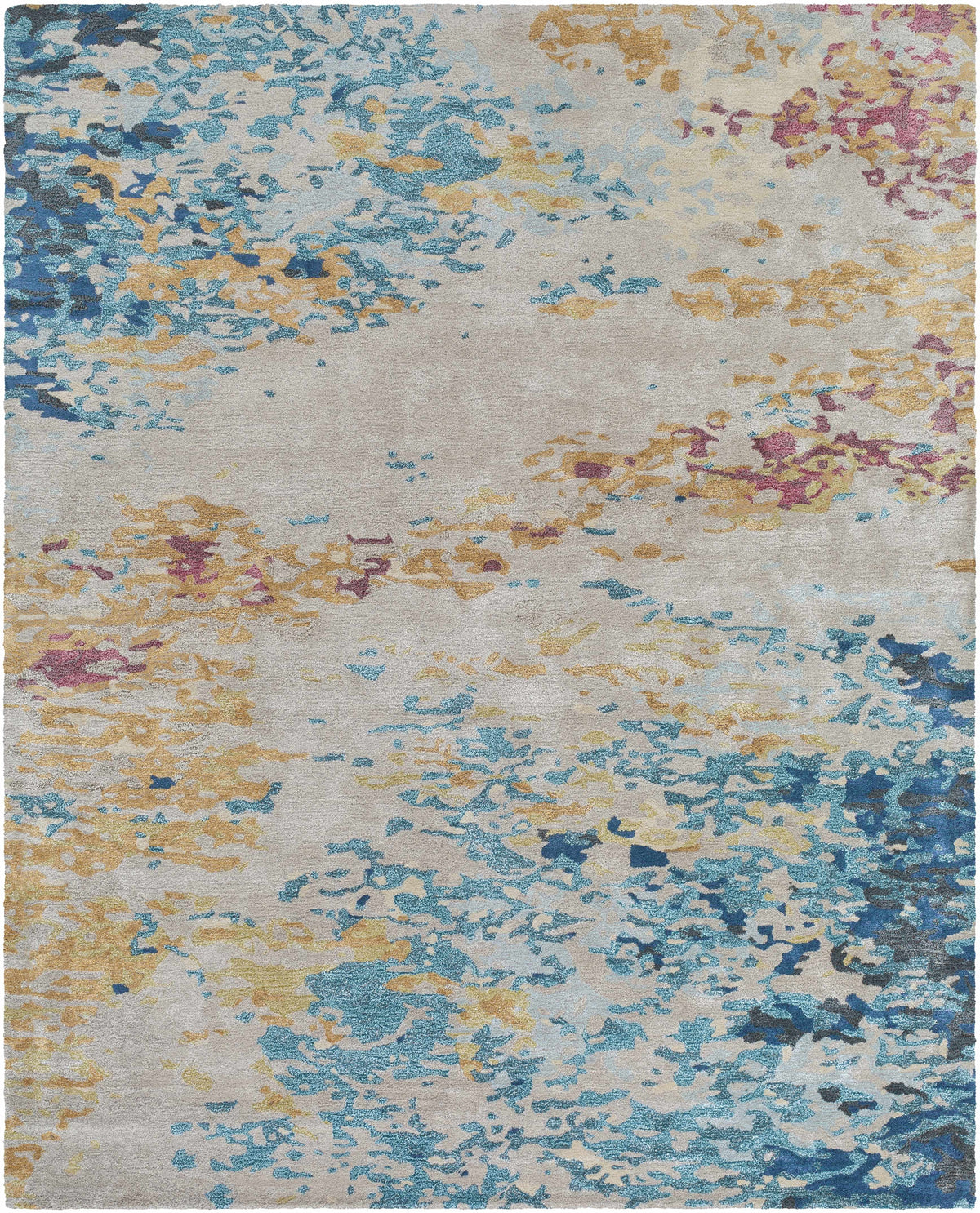 Bualan Stone Pattern Wool Blend Rug - Clearance