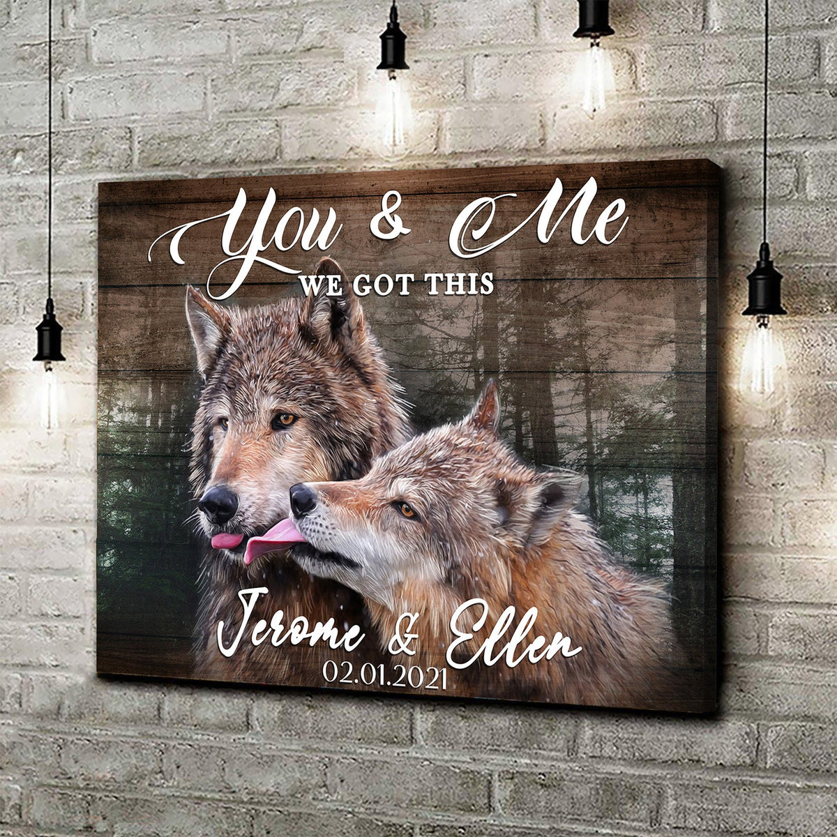 We Got This Couple Wolves Sign