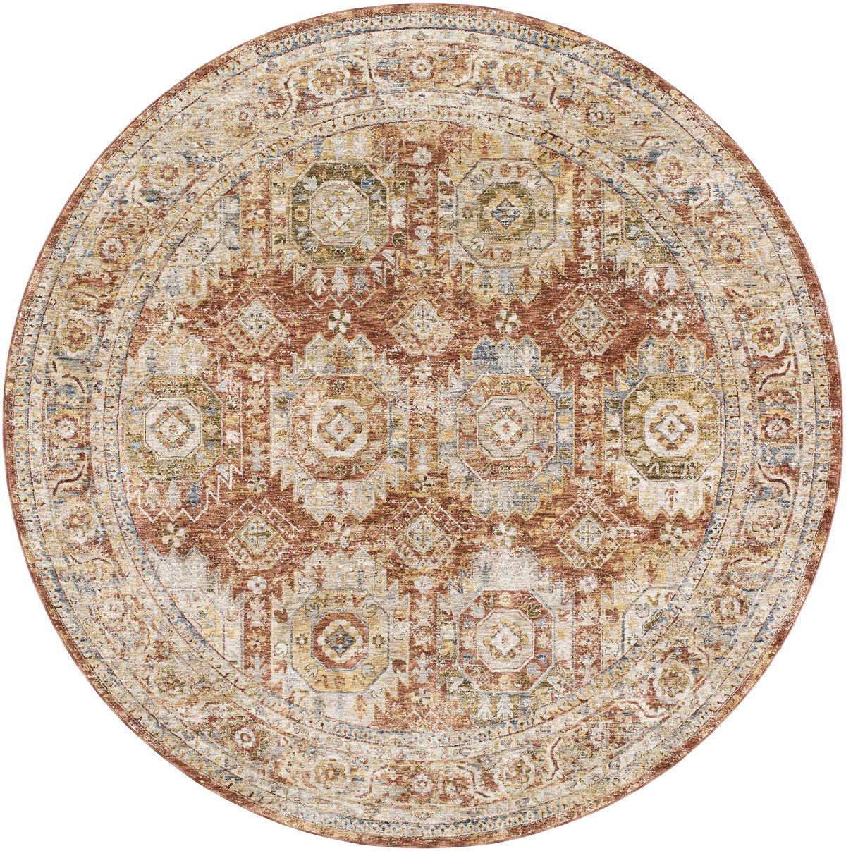 Crescentia Rust Area Rug - Clearance