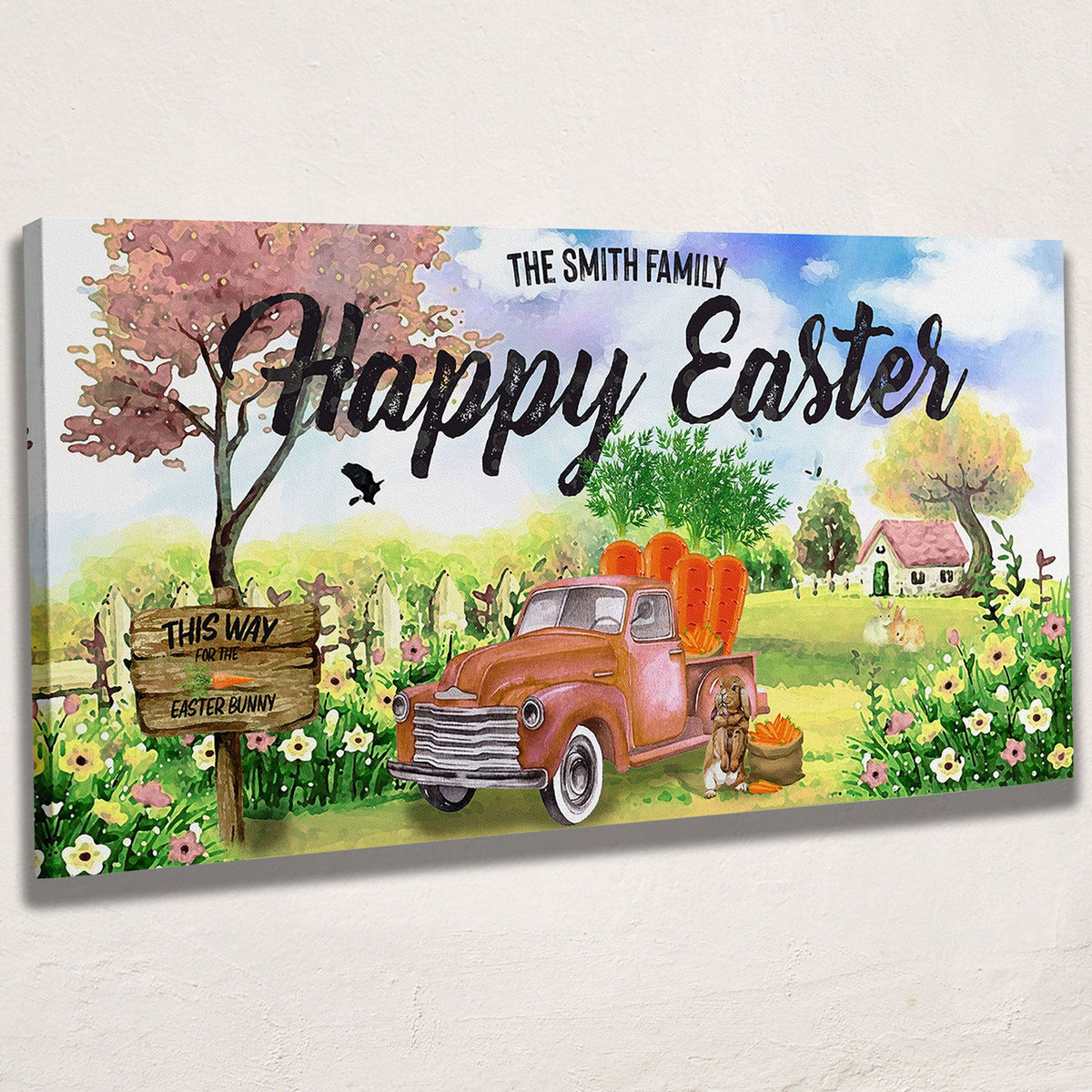 Family Happy Easter Sign