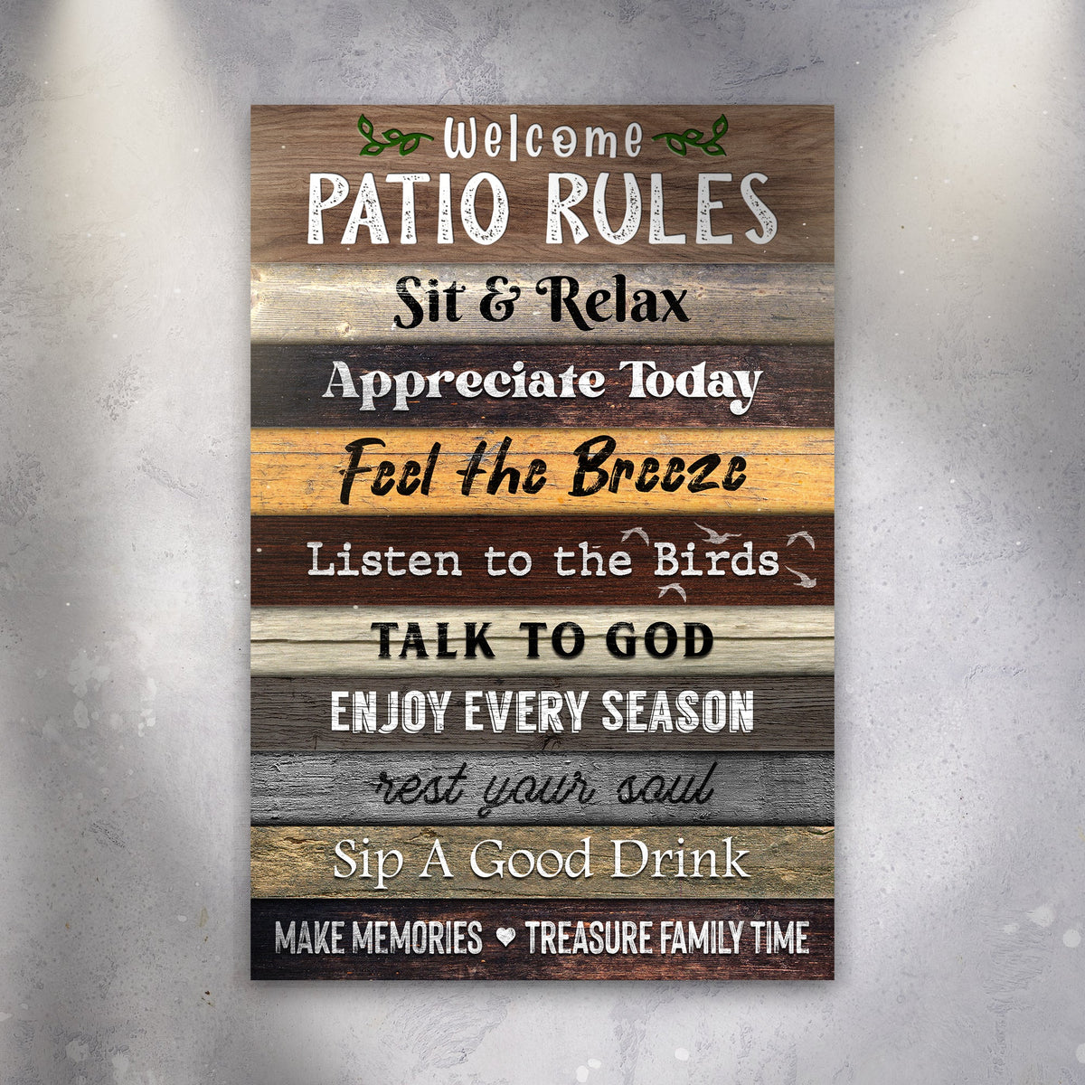 Patio Rules Sign III