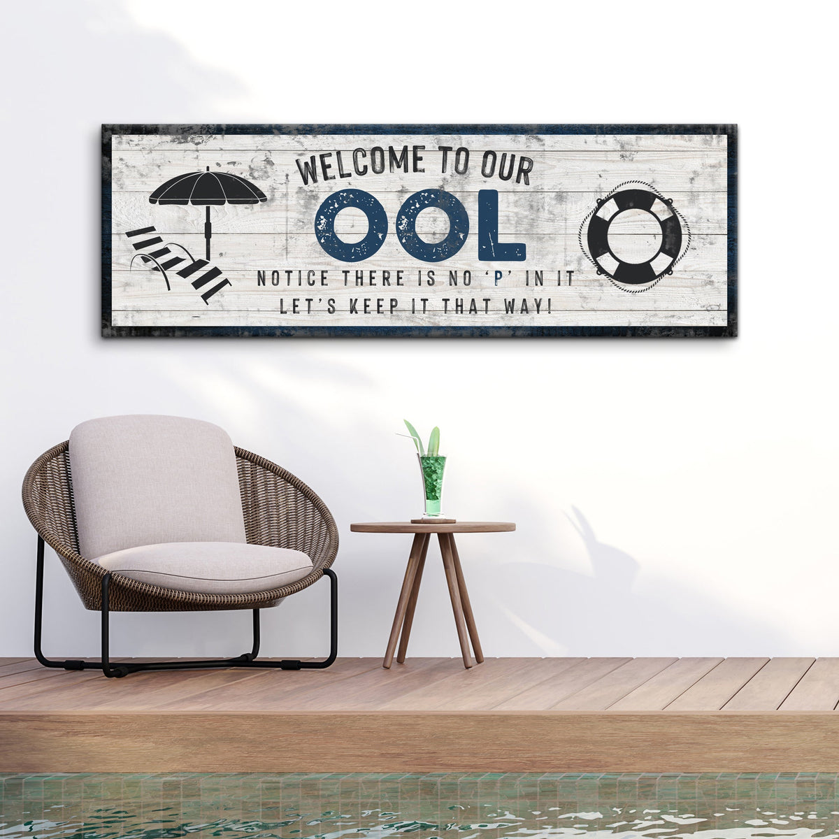 Welcome To Our Pool Sign