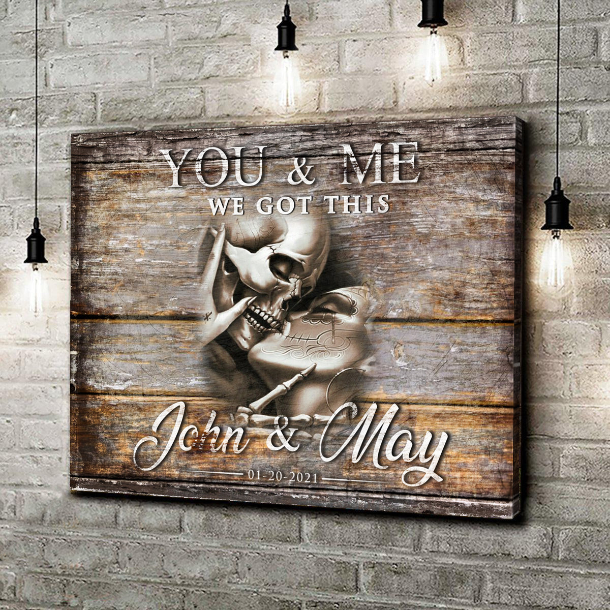 We Got This Personalized Skeleton Couple - Gift For Gothic Lover - Gothic Decor For Home