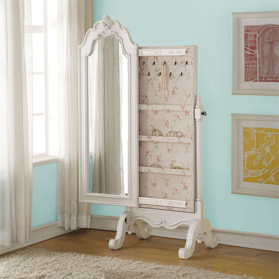 Edalene - Jewelry Armoire - Pearl White