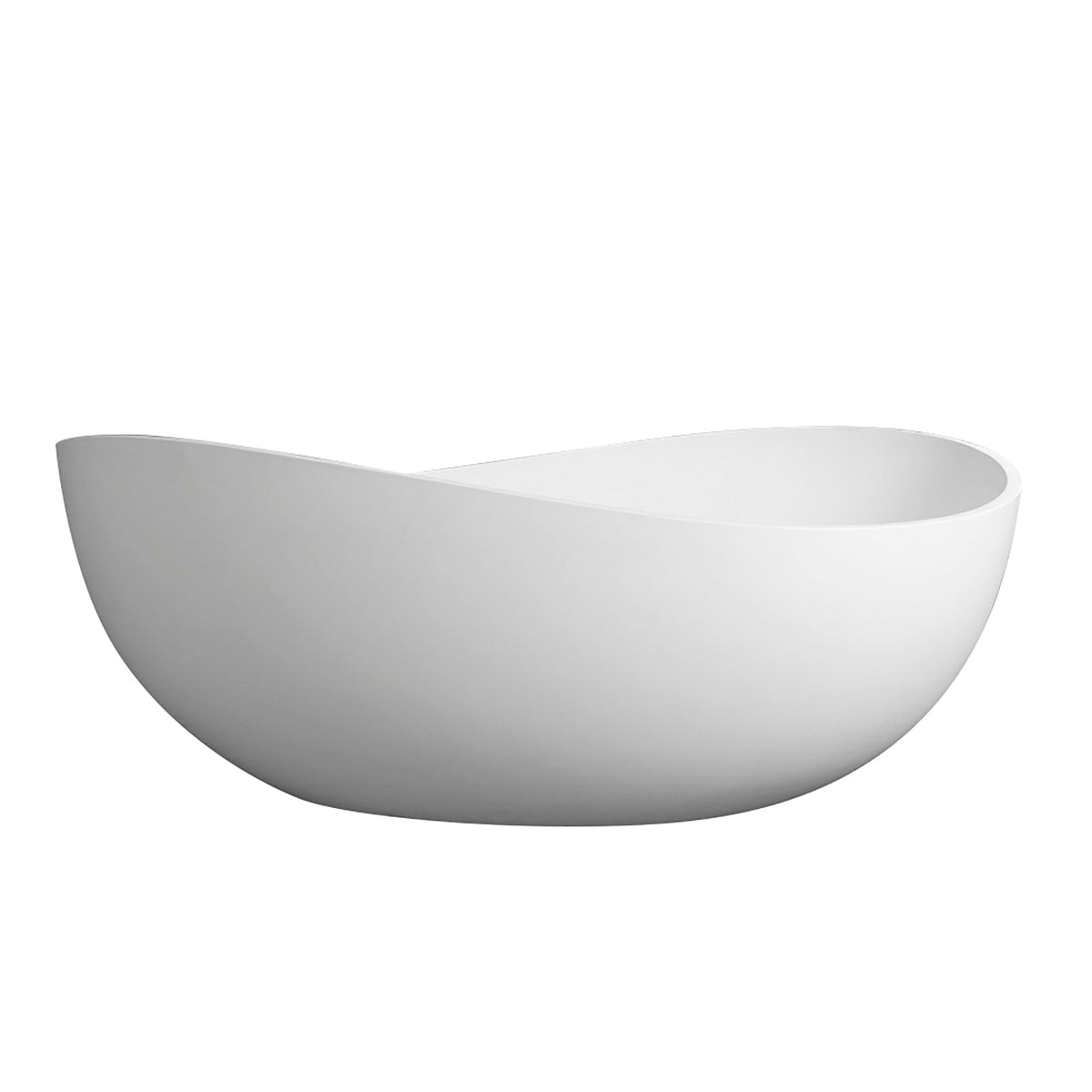 63" Premium Solid Surface Deep Soaking Bathtub