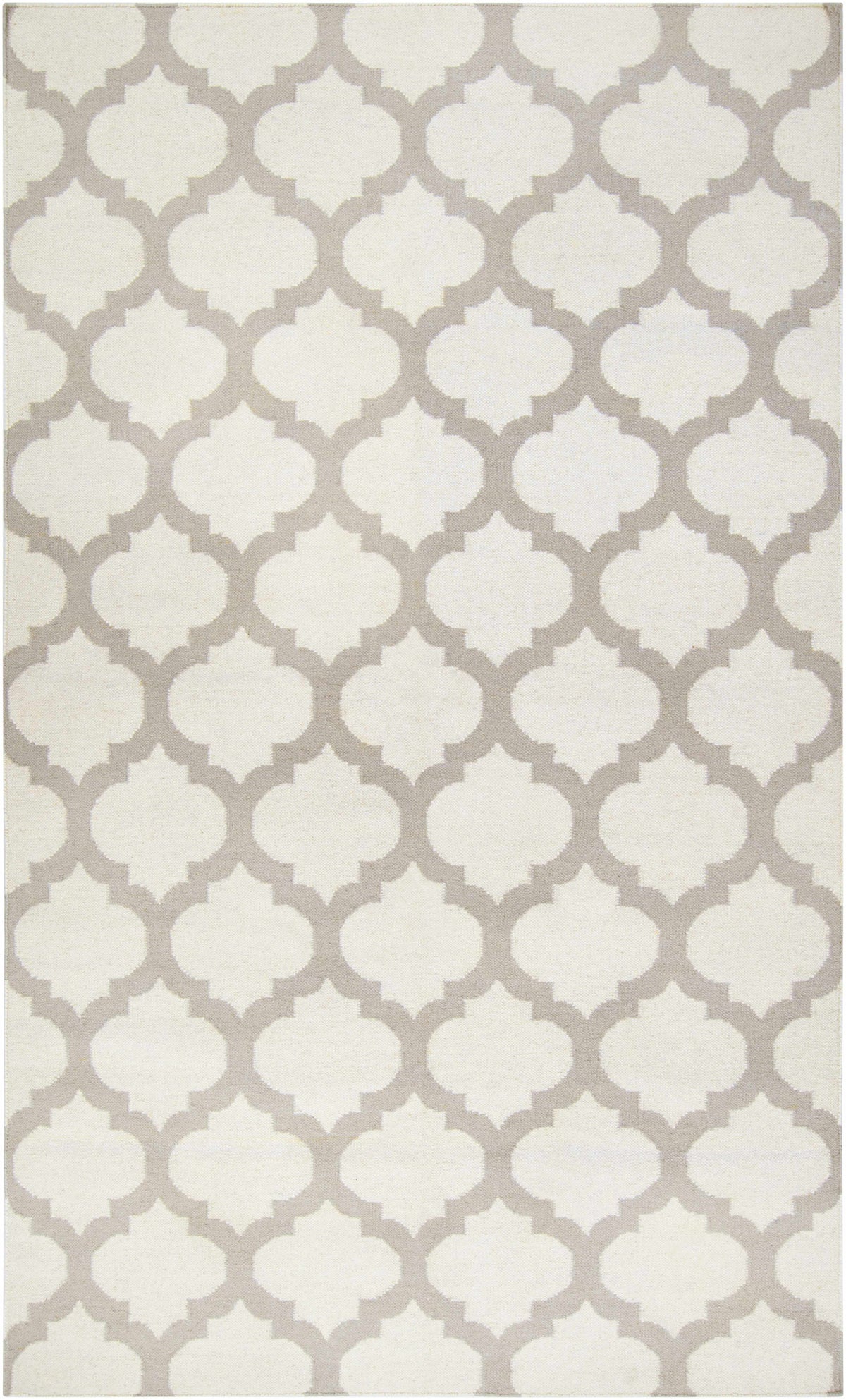Banks Ivory/Gray Trellis Wool Rug - Clearance
