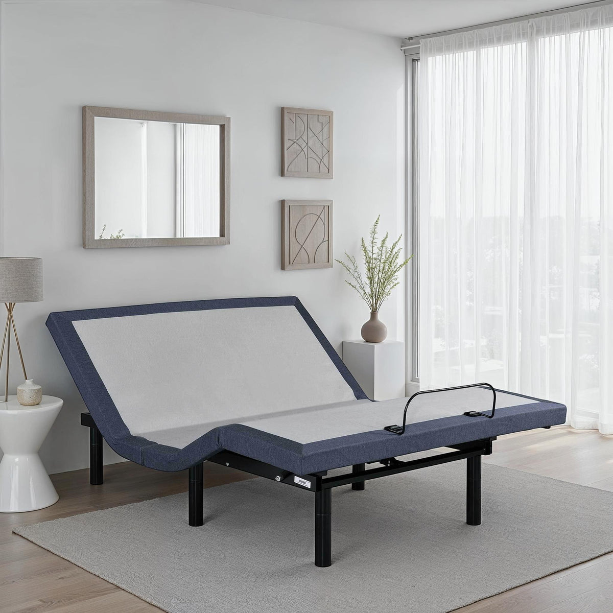 Queen Adjustable Bed Base with Massage and Head and Foot Position Adjustments