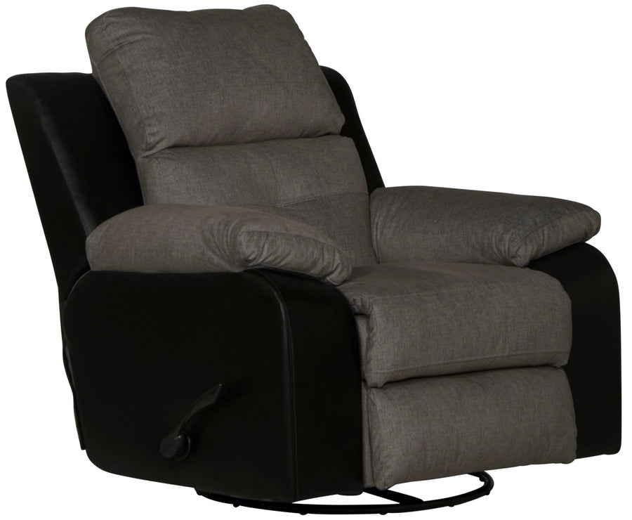 Felix - Swivel Glider Recliner - Black / Granite