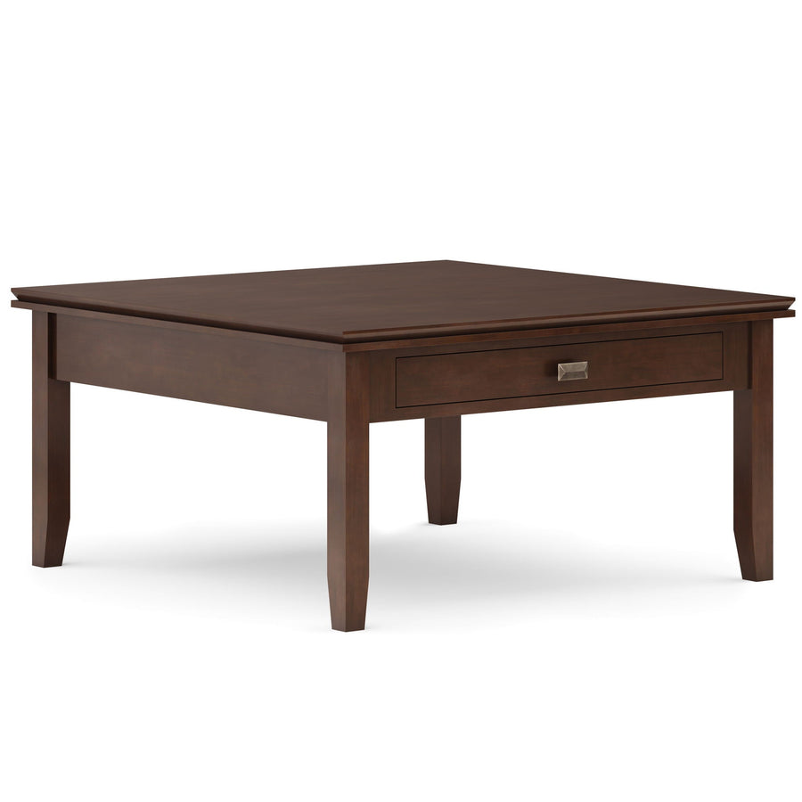 Artisan Square Coffee Table with Drawer - Russet Brown