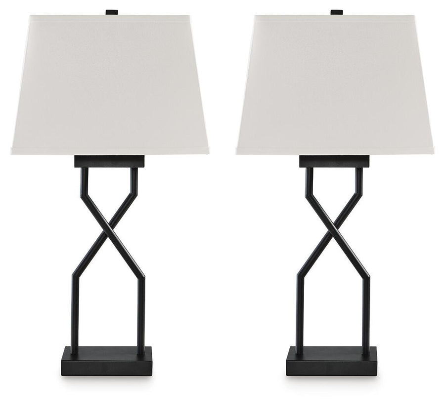 Brookthrone - Metal Table Lamp (Set of 2) - Black