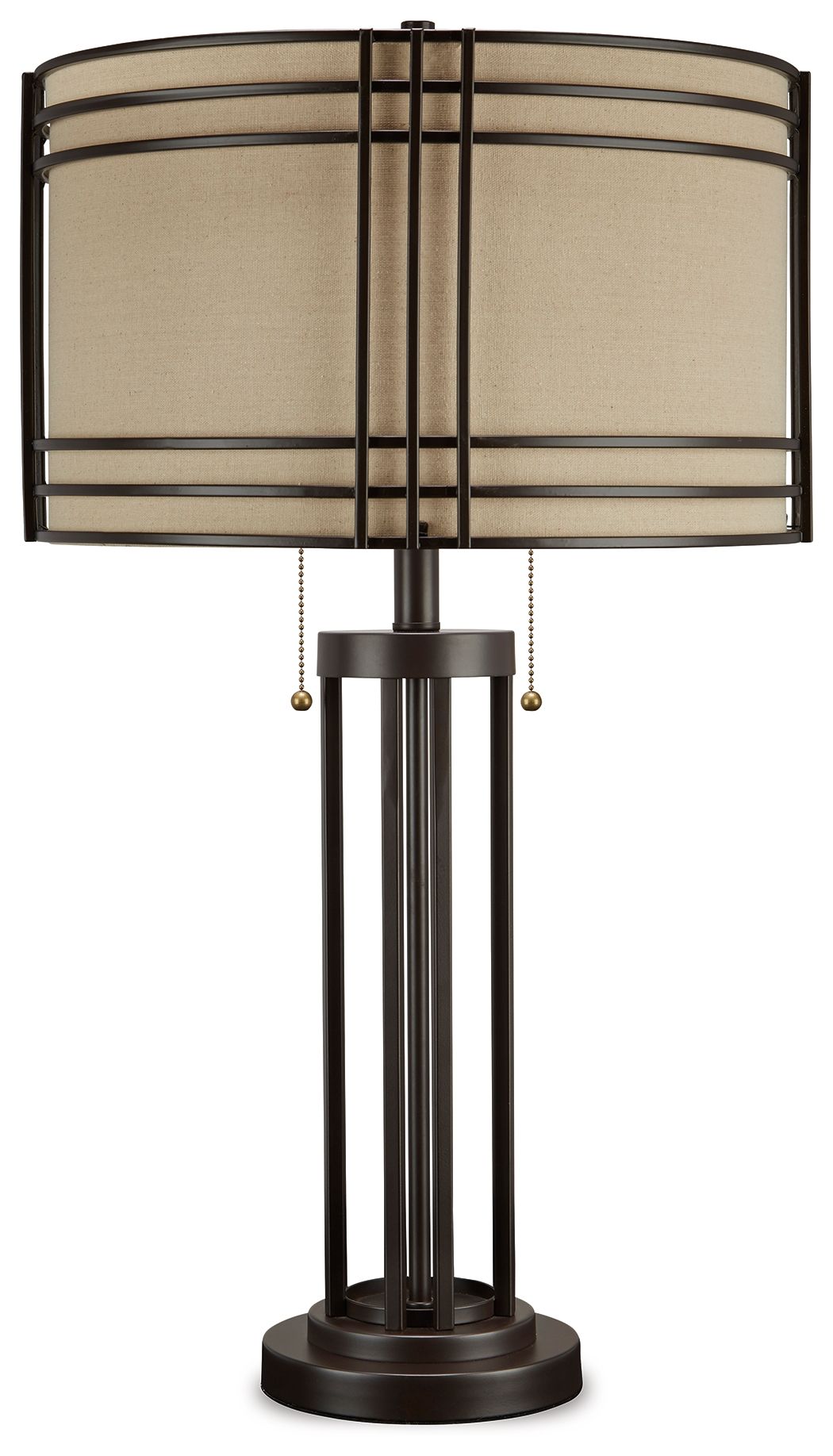 Hanswell - Metal Table Lamp  - Dark Brown