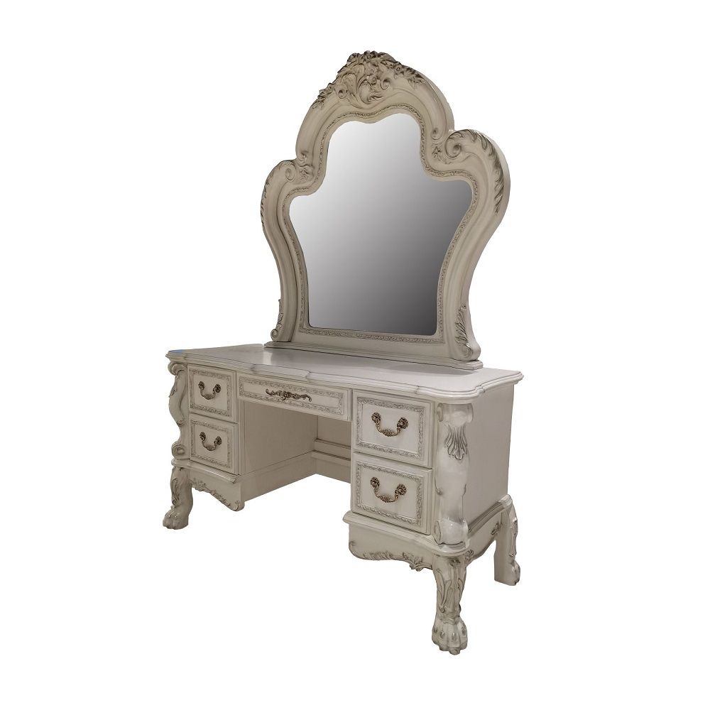 Dresden II - Vanity Desk - Bone White