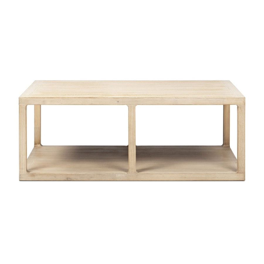 Natural Reclaimed Wood Coffee Table with Lower Shelf - Ellis