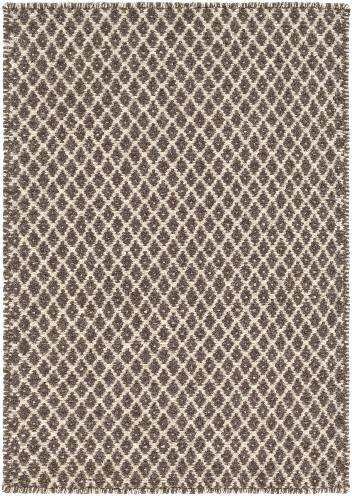 Lingo Brown Trellis Flatweave Rug - Clearance