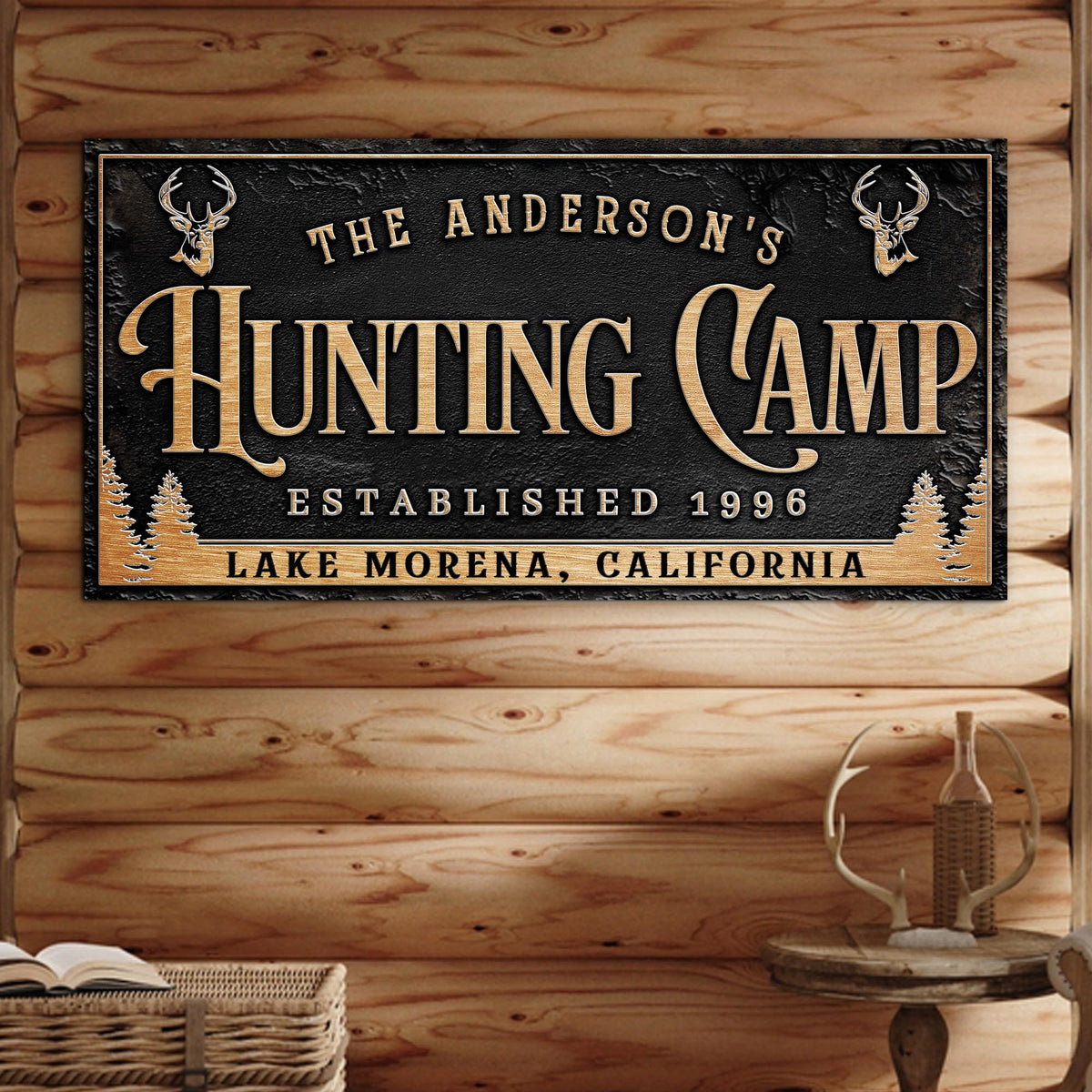 Personalized Family Hunting Camp Sign