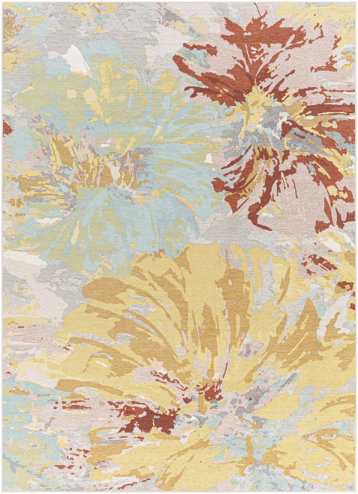 Miaray Floral Chenille Area Rug - Clearance