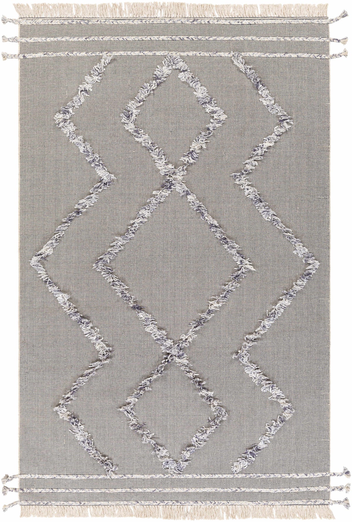 Needville Gray High-Low Rug - Clearance