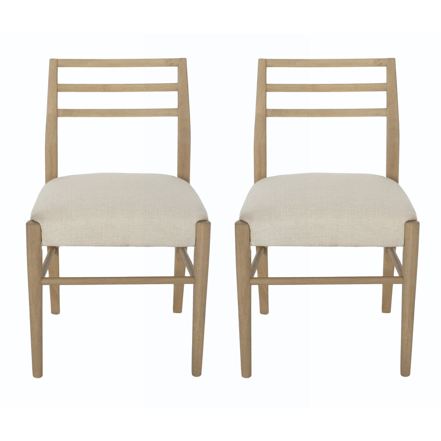 Pinnacle Dining Chair Set of 2 with Upholstered Seat - Beige or Grey