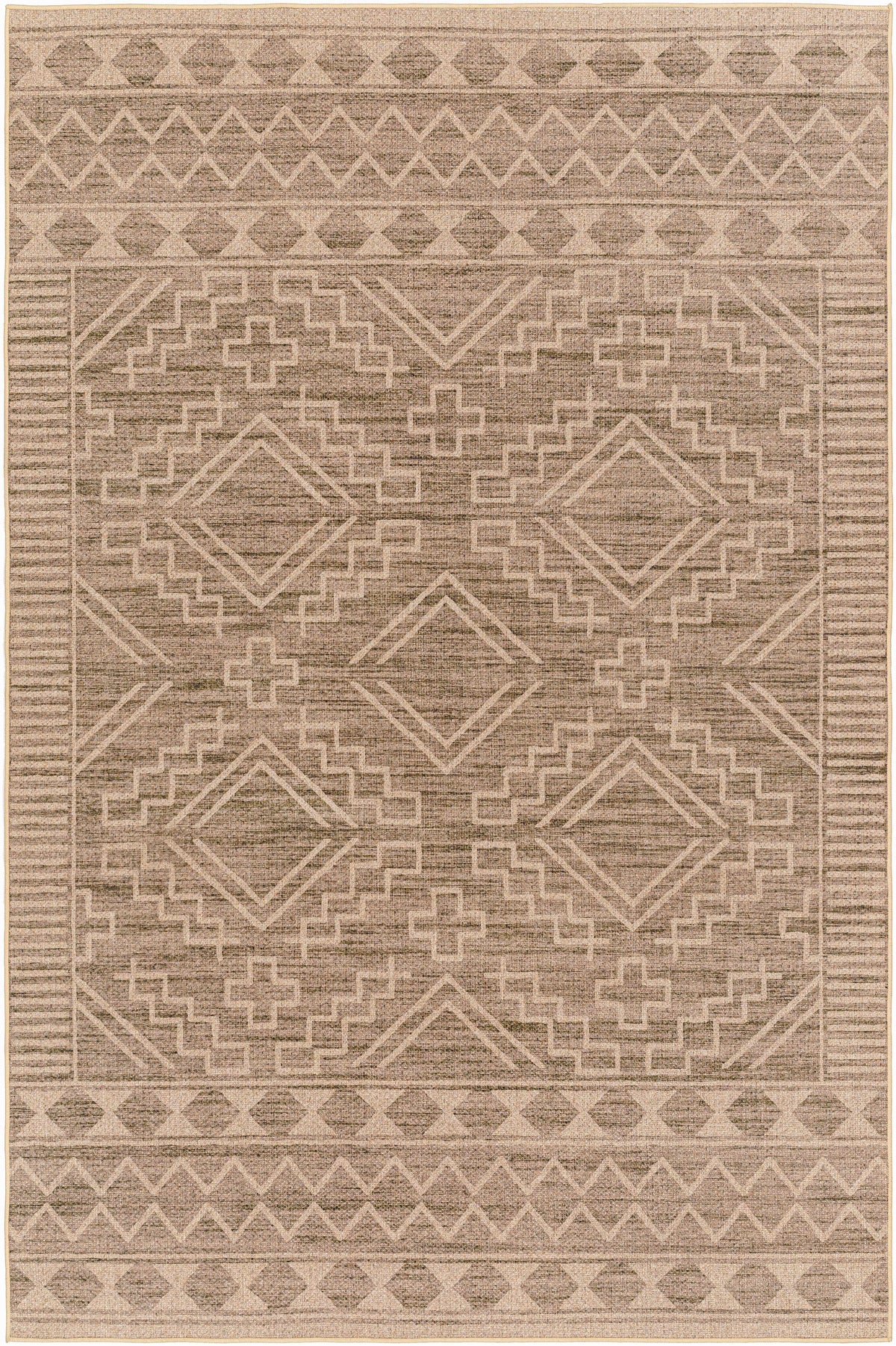 Halle Tan Washable Area Rug - Clearance