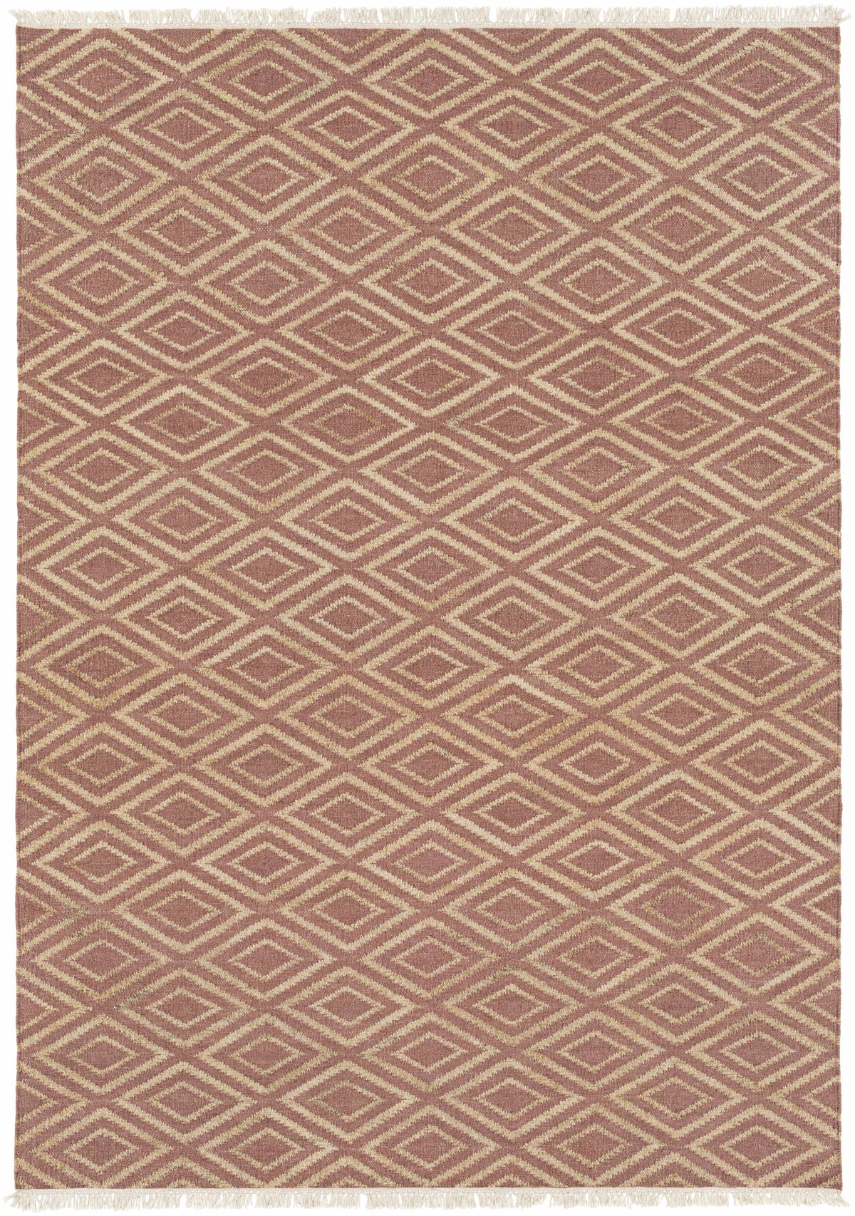 Shageluk Handcrafted Fringed Jute Carpet Area Rug - Clearance