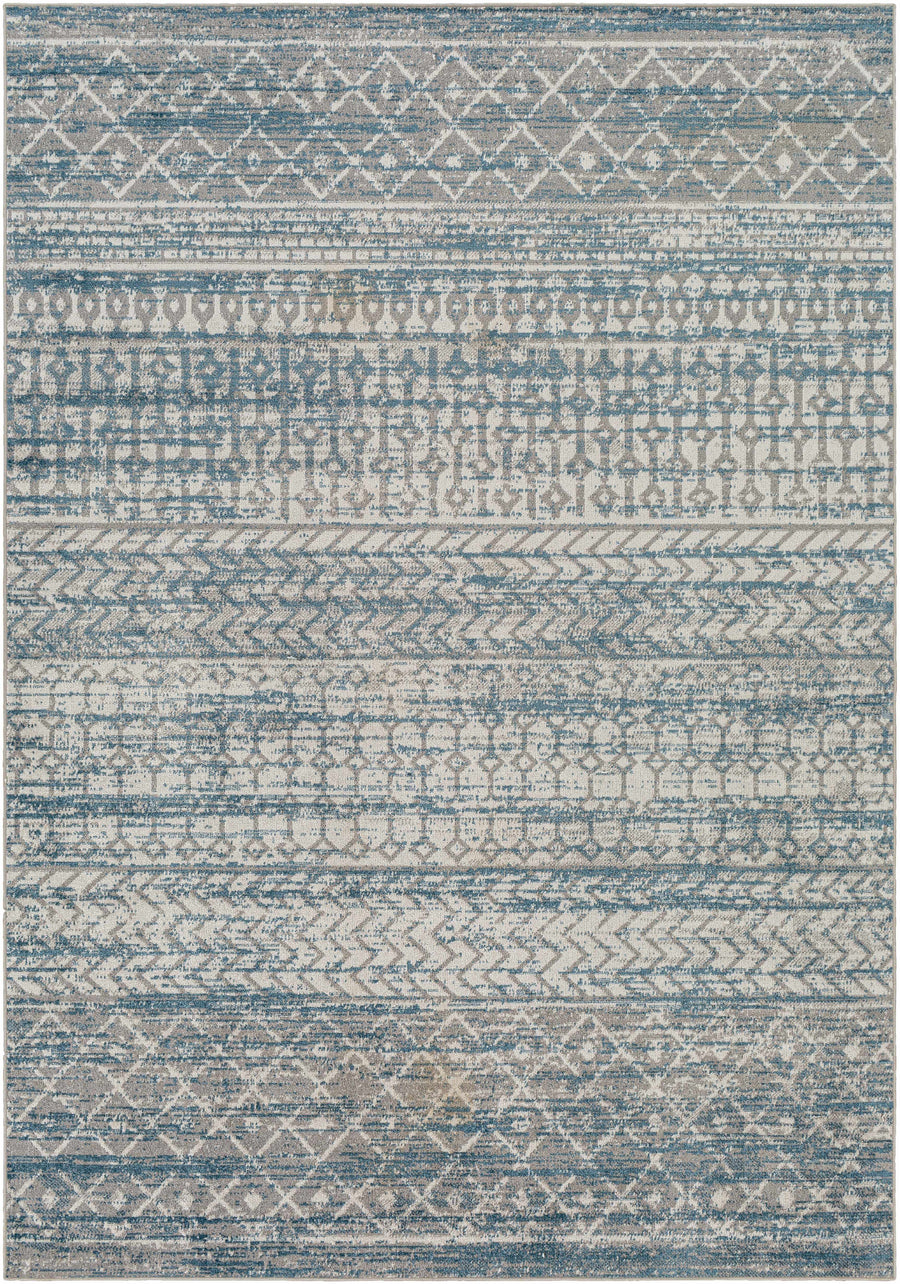 Tambac Blue Washable Area Rug - Clearance