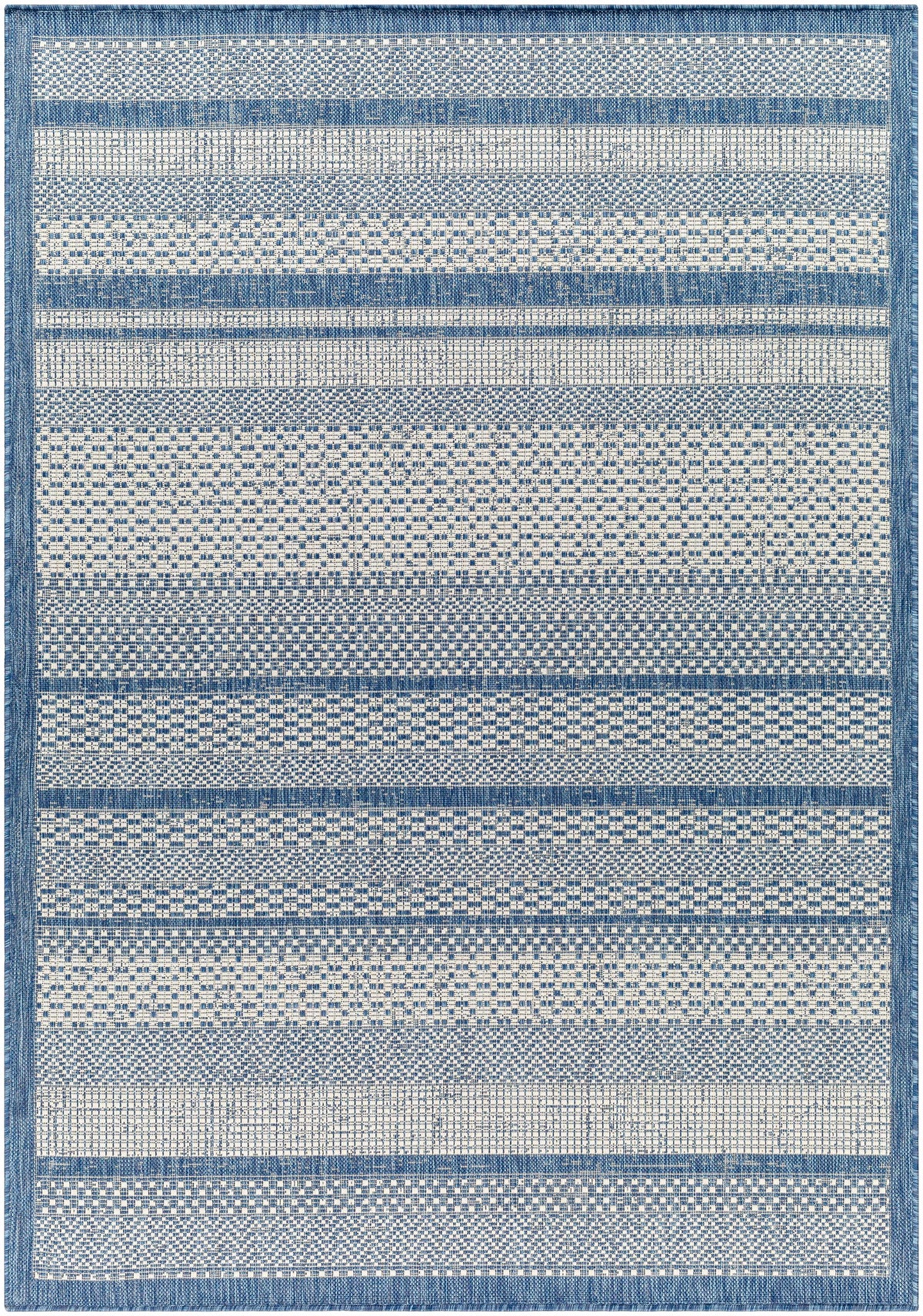 Hessa Blue Outdoor Area Rug - Clearance