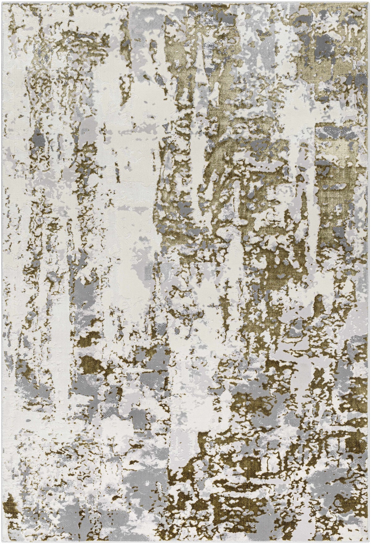 Junko Gray & Green Marble Area Rug - Clearance