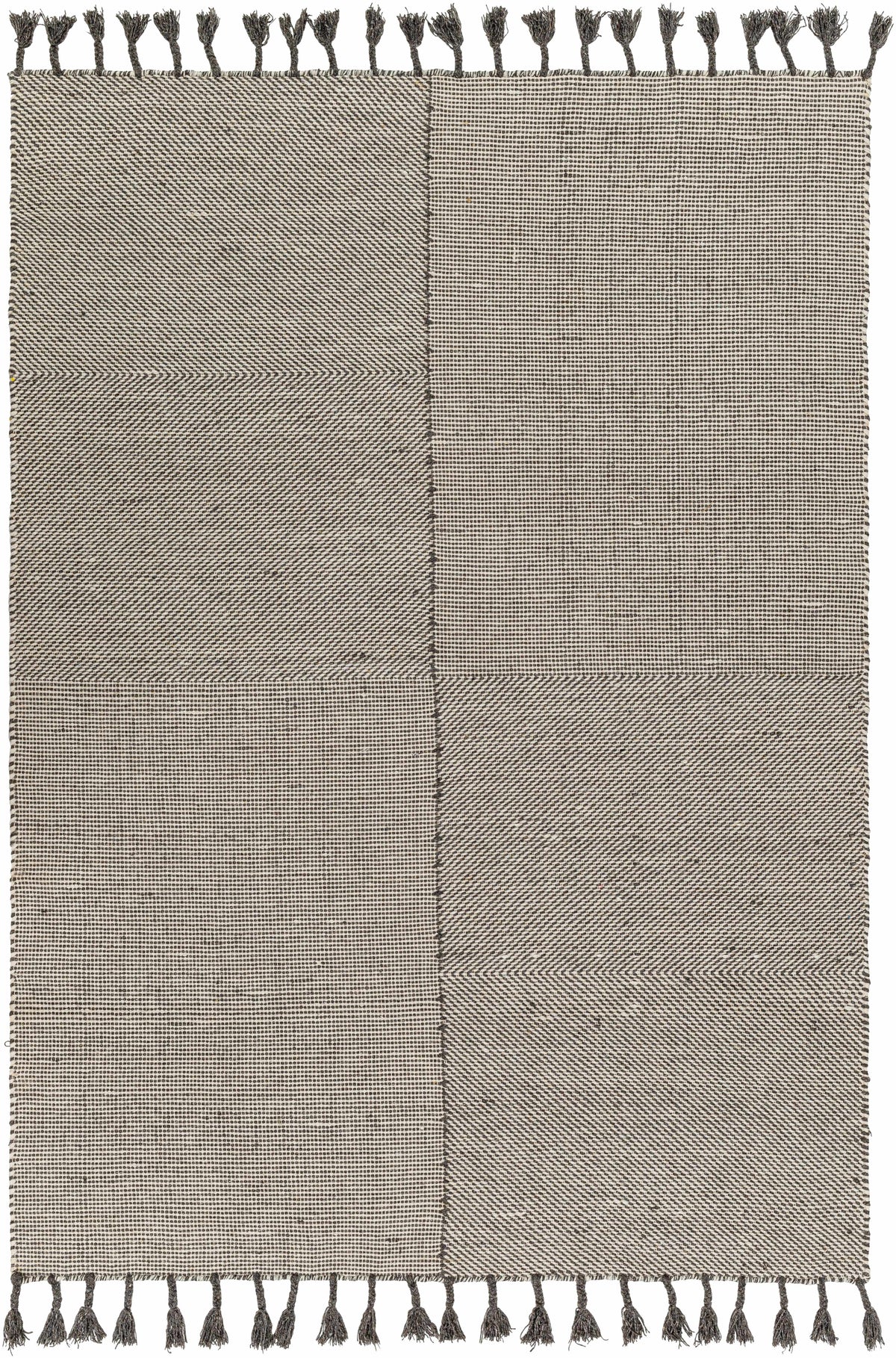 Abhay Gray Wool Area Rug - Clearance