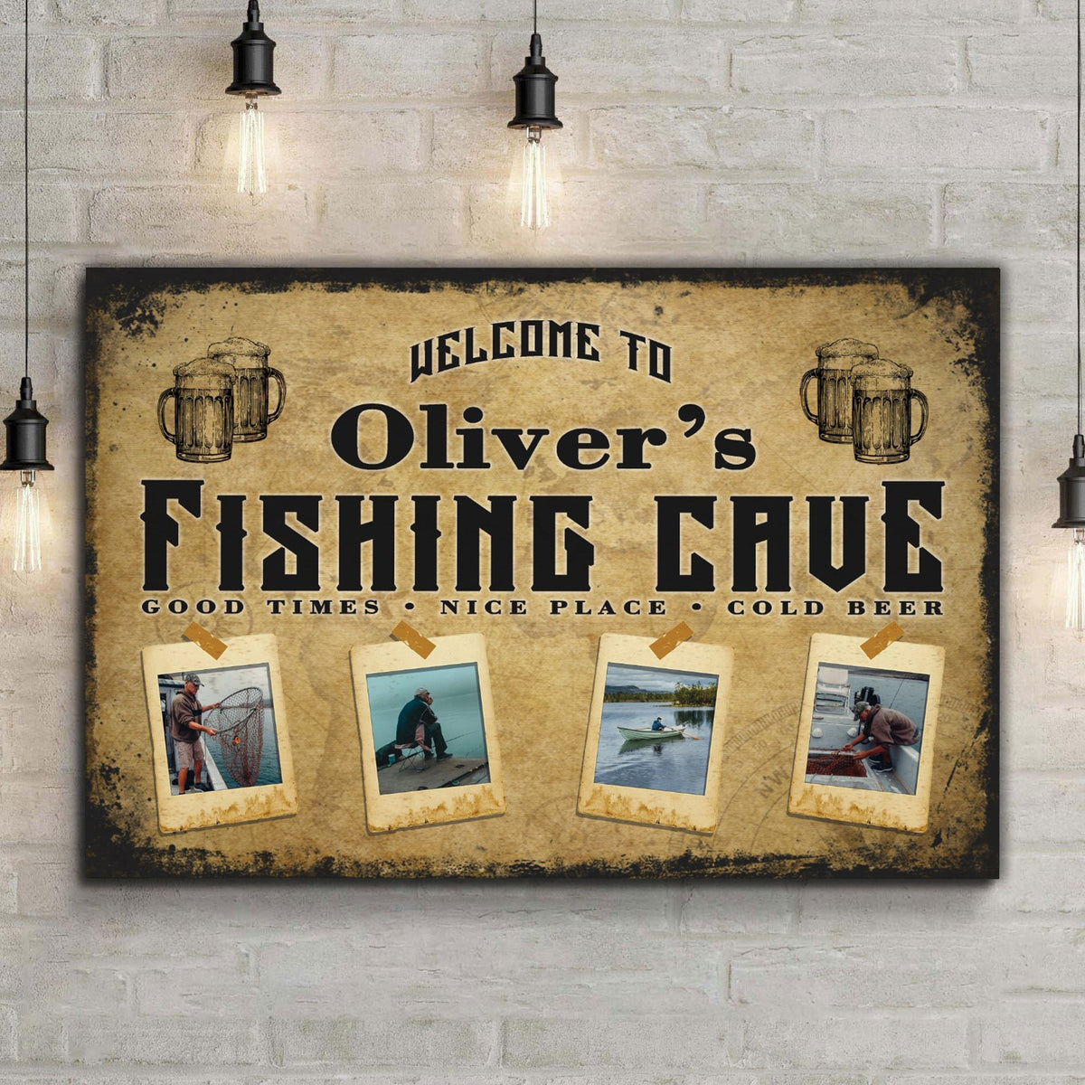 Welcome Fishing Cave Sign