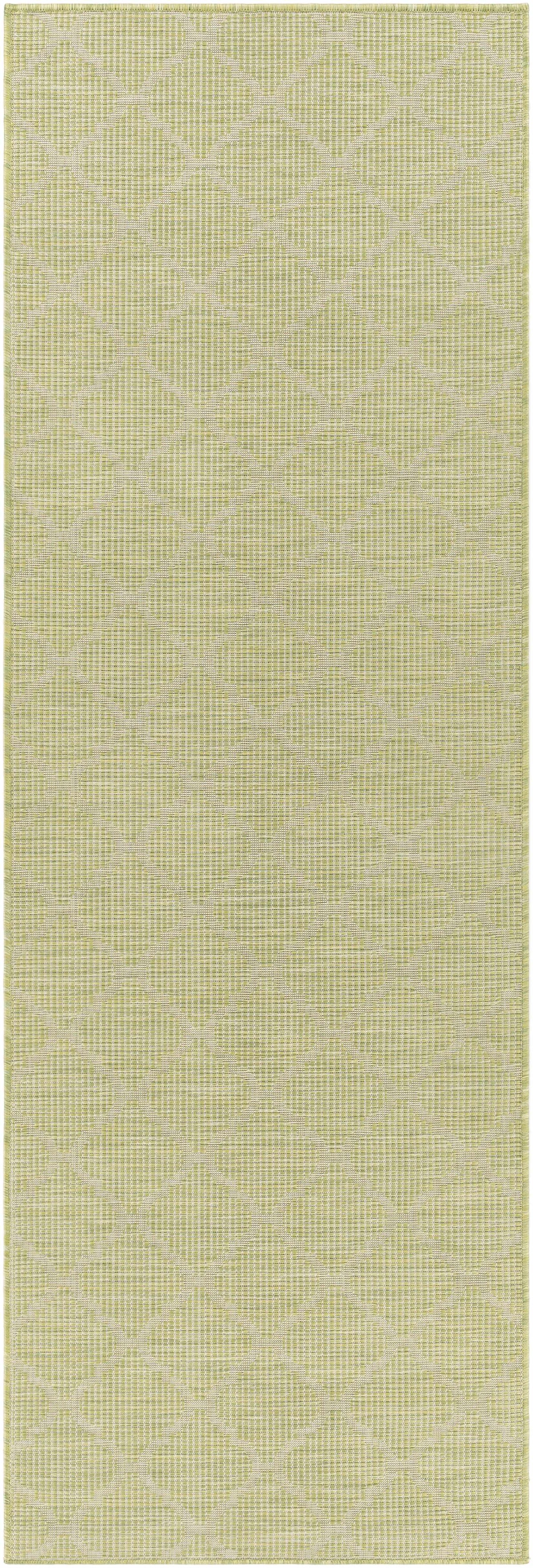 Unique Outdoor Trellis Area Rug, Olive Green - Clearance