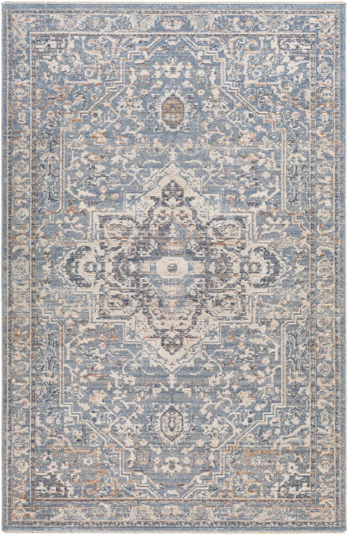 Buguey Cream&Blue Area Rug - Clearance